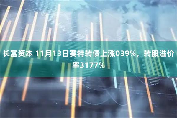 长富资本 11月13日赛特转债上涨039%,转股溢价率3177%
